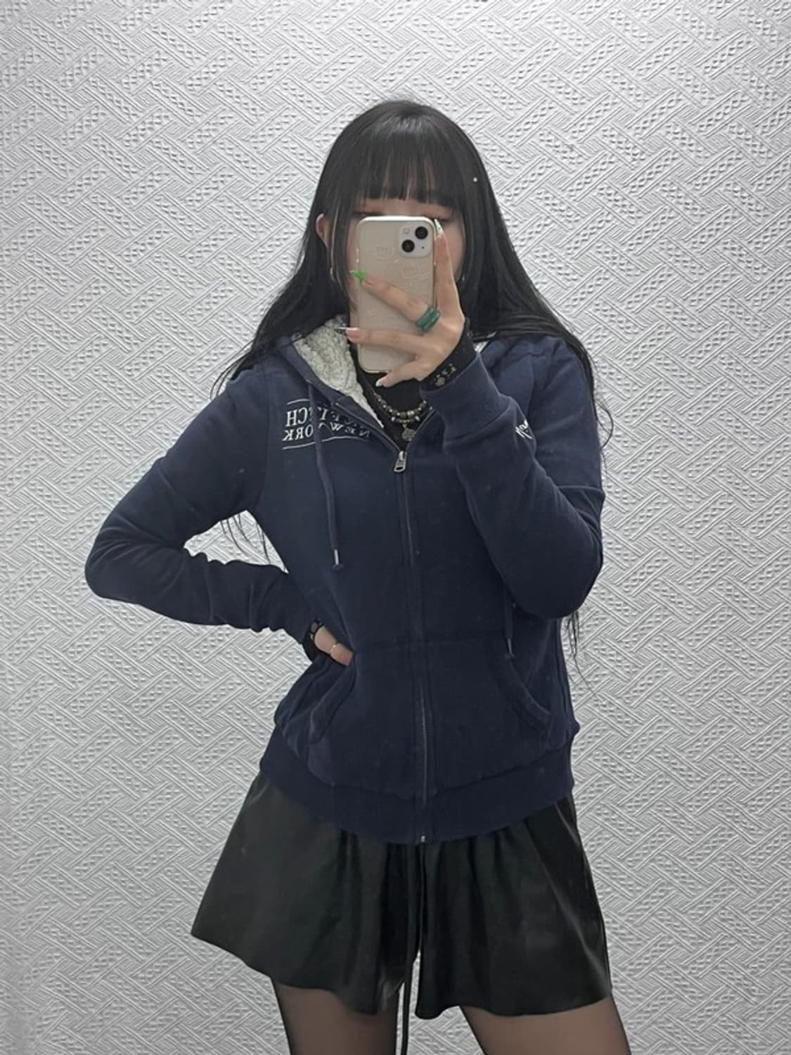 아베크롬비 Y2K 빈티지 양털 후드집업 M C09098 상품이미지2