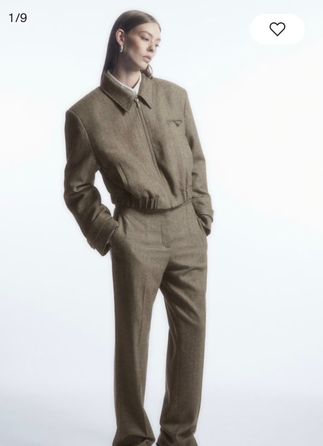 Cos 파워숄더 울 헤링본 자켓 34 상품이미지2