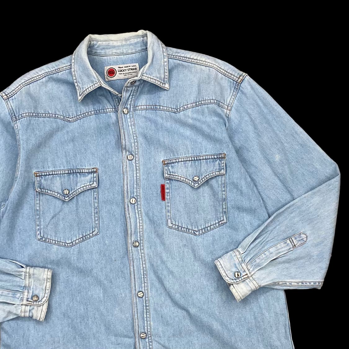 LUCKY STRIKE 빈티지 데님 웨스턴 셔츠 상품이미지2