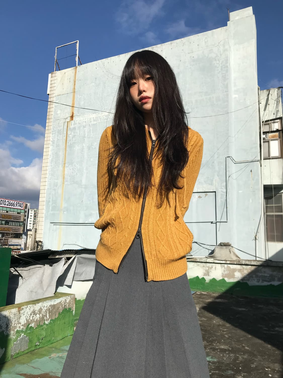 Michel Klein 머스타드 집업니트 상품이미지6