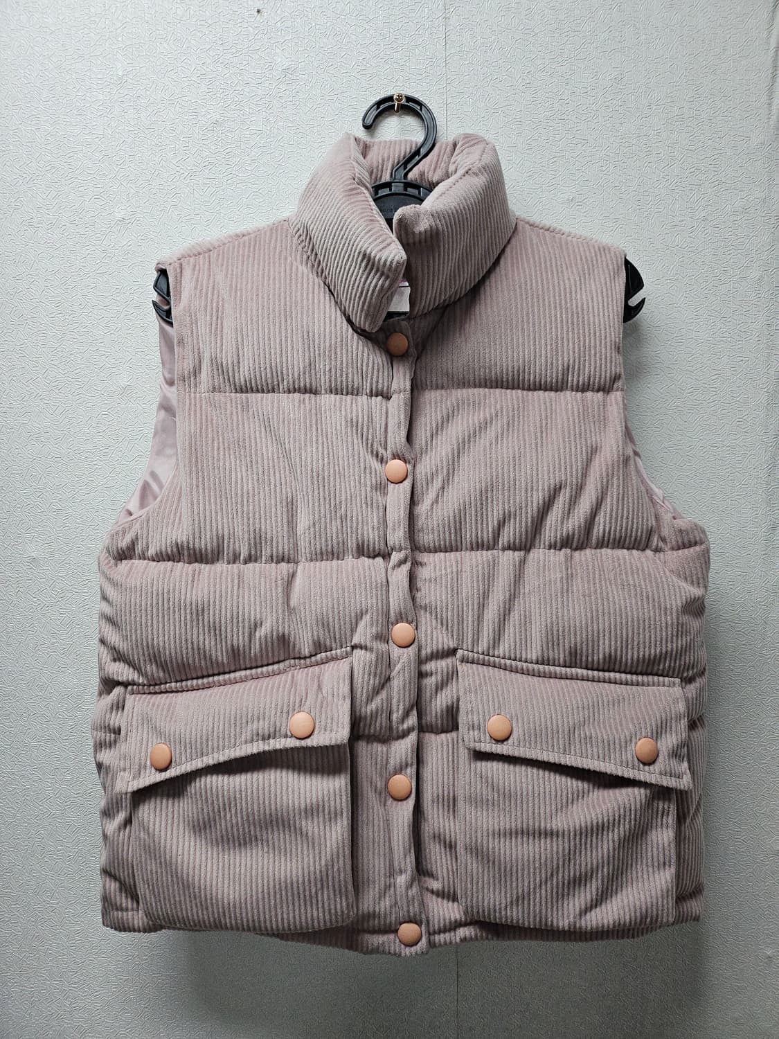 코듀로이 트롭기장 분홍 조끼  M 상품이미지1