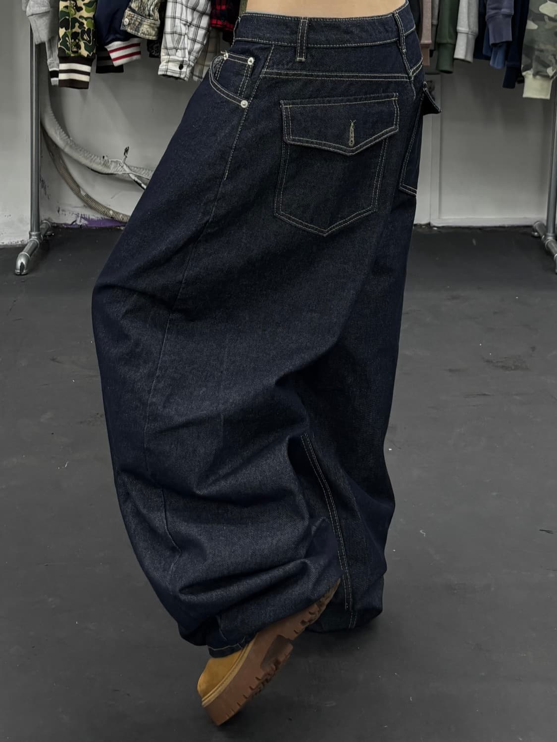 와이드 생지 데님팬츠 상품이미지3
