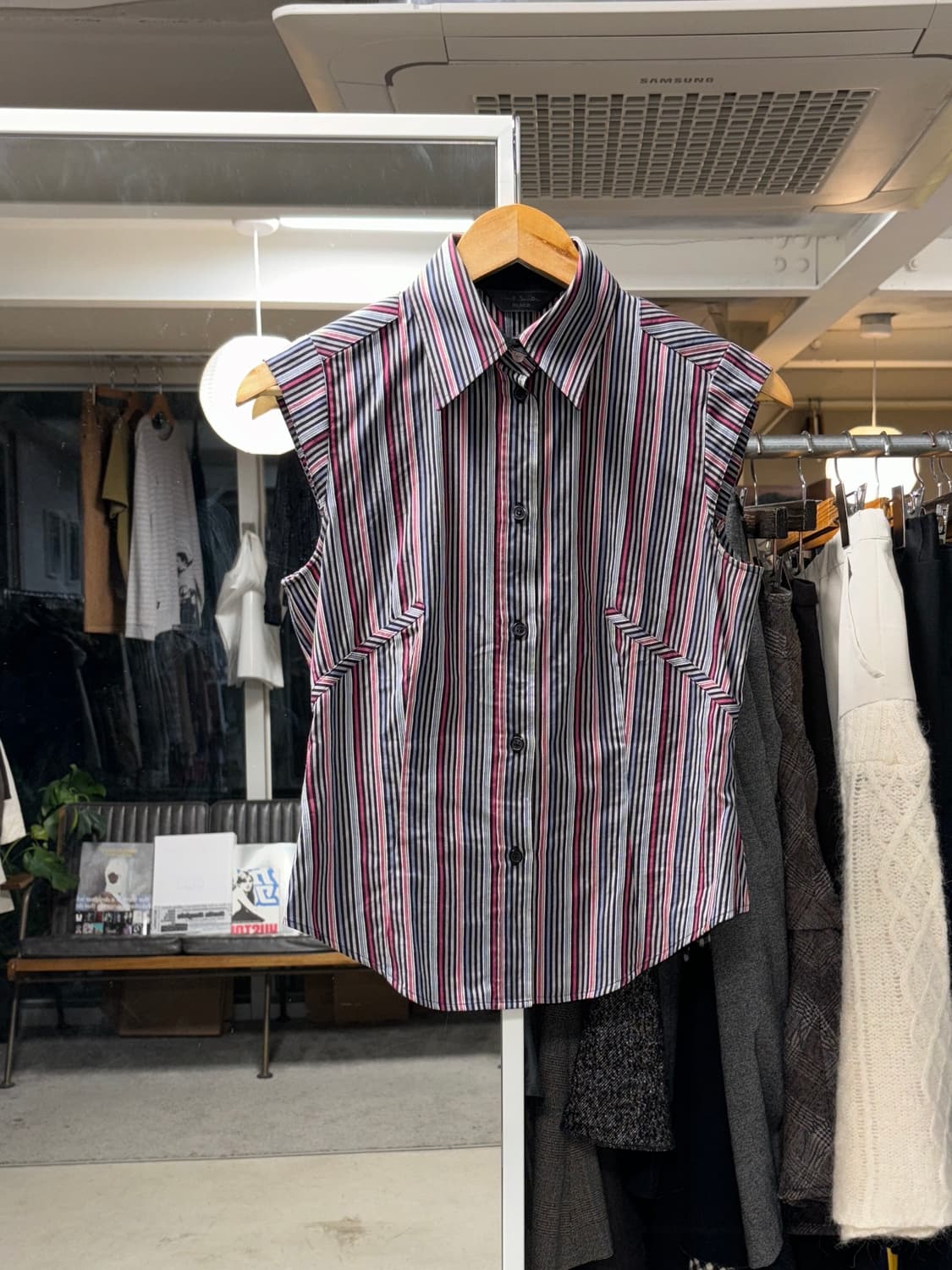 폴스미스 블랙 슬리브리스 셔츠 상품이미지1