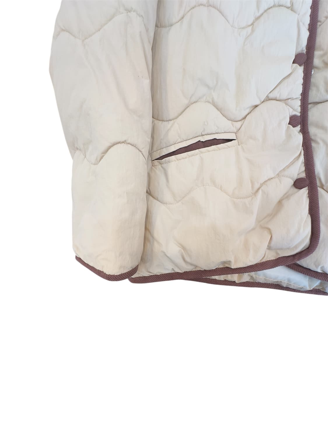 코듀로이 카라 이이보리 패딩 상품이미지4