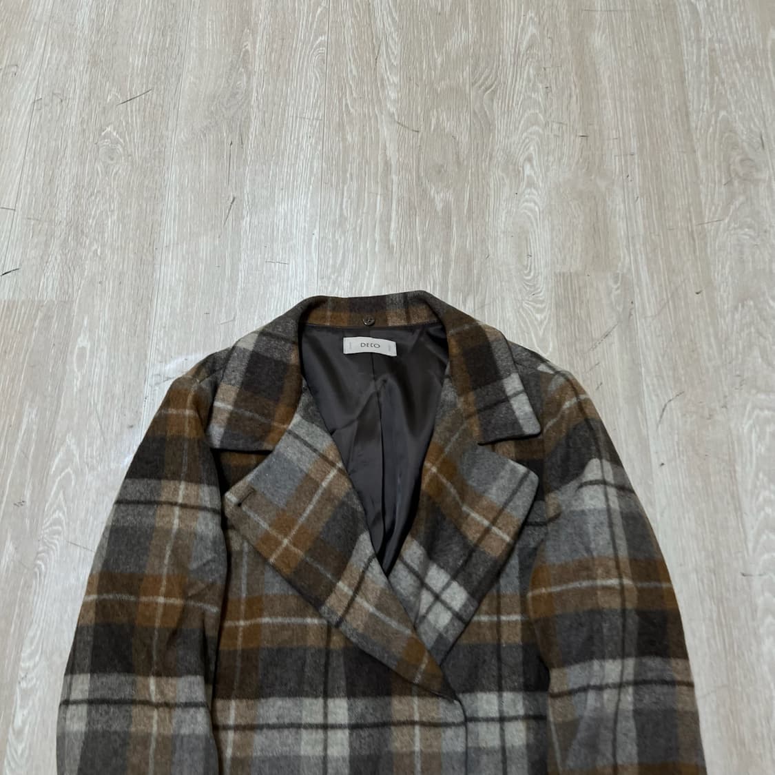 DECO 데코 여성 모직 울 체크자켓 S/90  상품이미지2