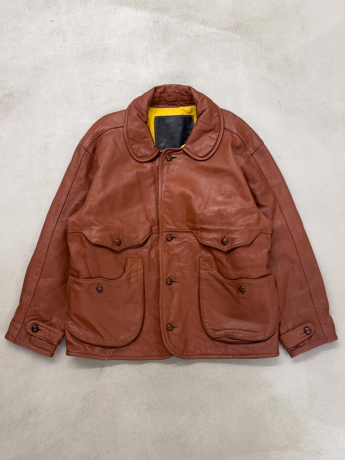 빈티지 레더 헌팅 자켓 상품이미지1