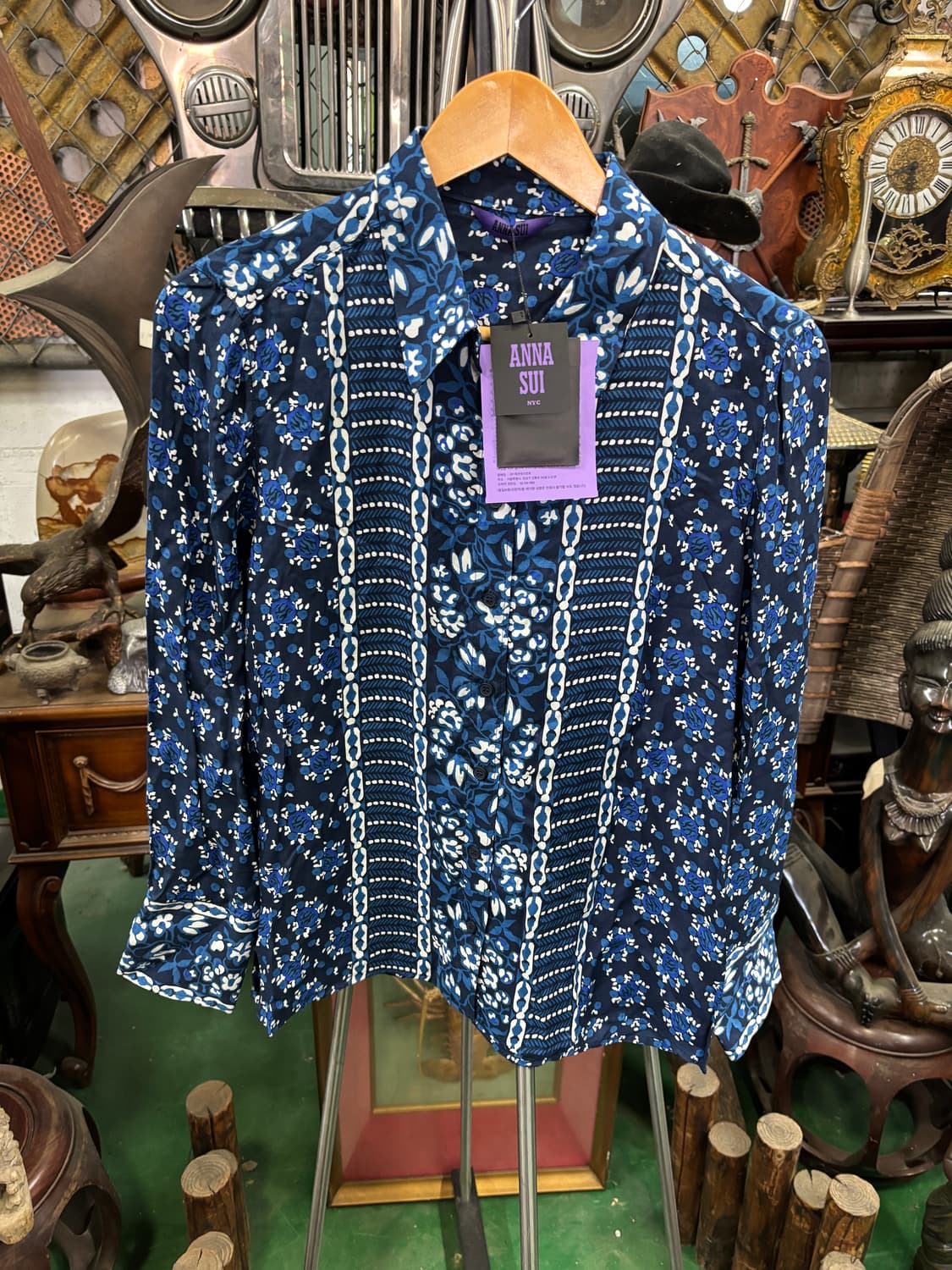 안나수이(ANNA SUI)플라워 패턴 셔츠 플리츠 스커트 세트(새상품) 상품이미지3