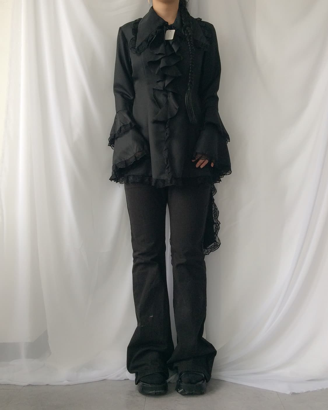 Lace trimming gothic mood jacket 상품이미지1