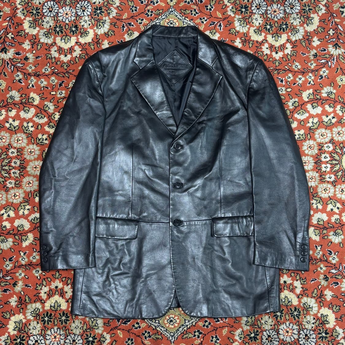[착용샷] 빈티지 리얼레더 램스킨 블레이저 105 상품이미지1