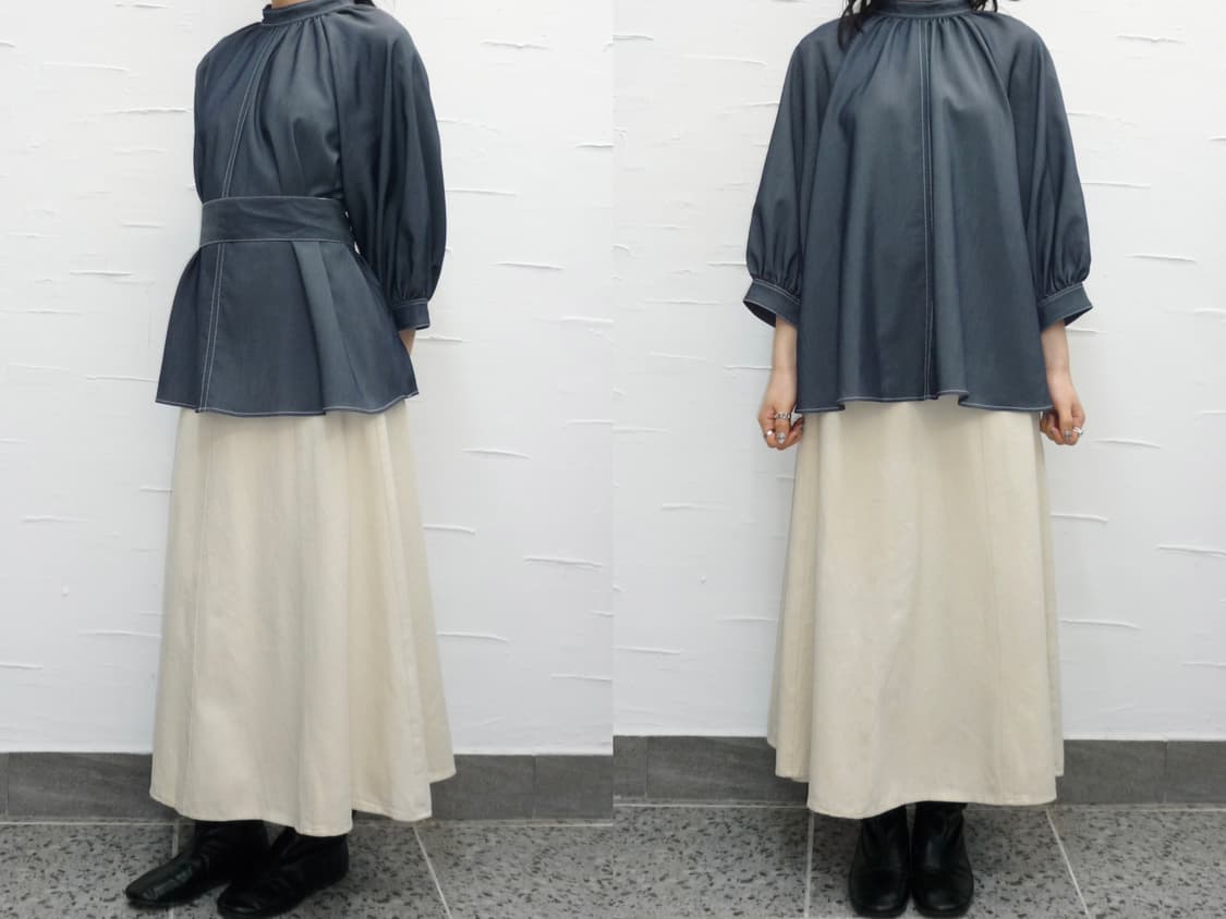 blue breeze flare blouse 상품이미지2