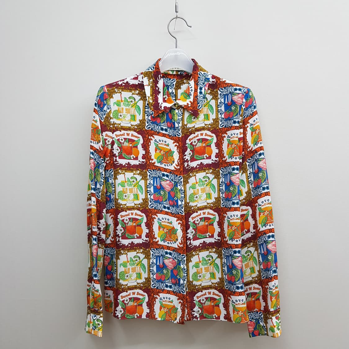 Alice Olivia 2024 멀티컬러 실크 프린트 셔츠 S사이즈 상품이미지2