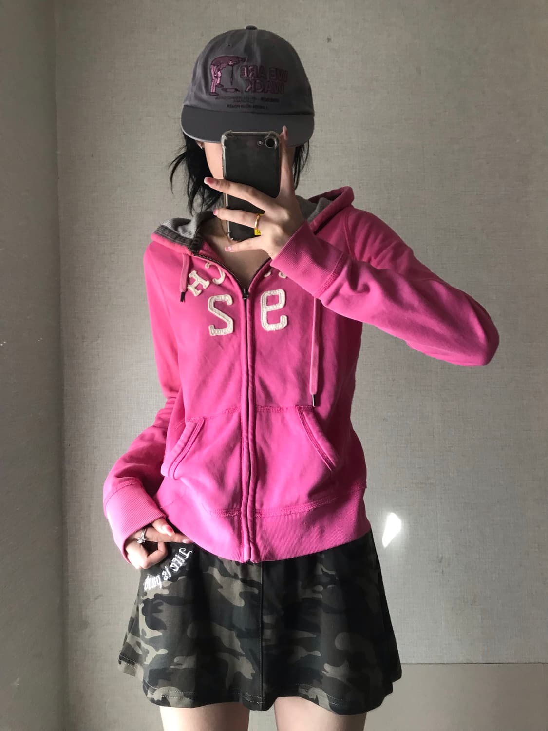 아베크롬비 핑크 후드집업 상품이미지5