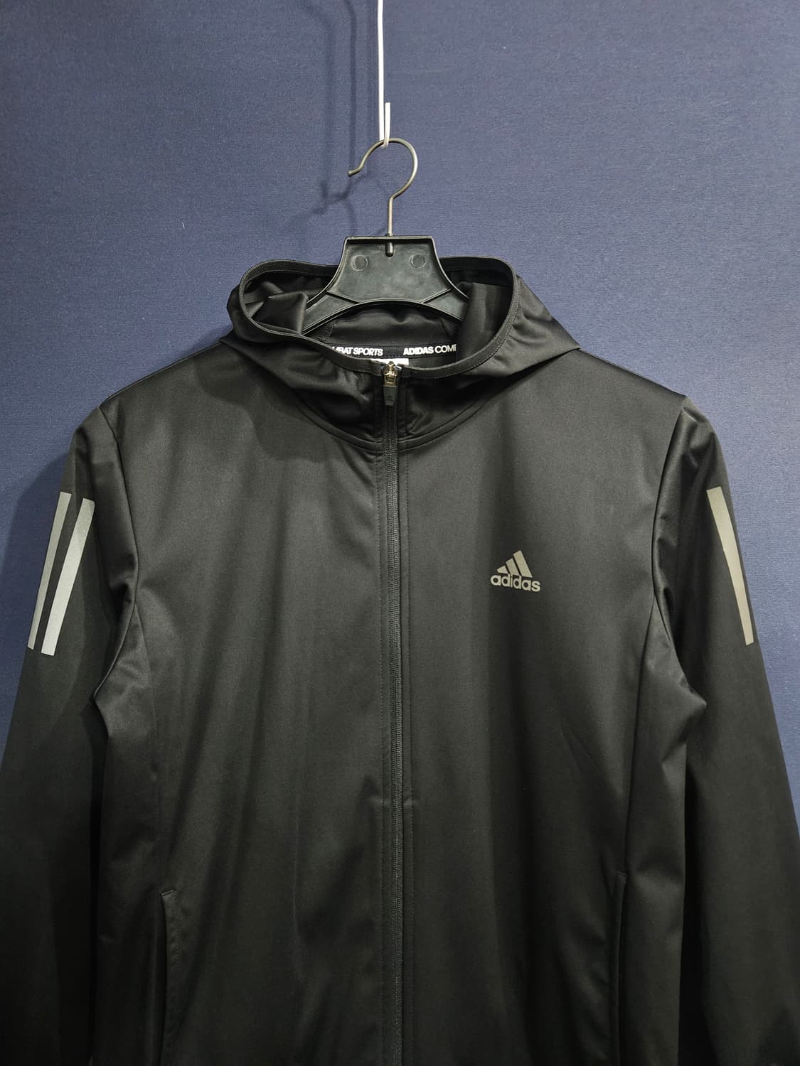 아디다스 삼선 블랙 남성 슬림핏 95~100 후드집업 자켓  상품이미지7