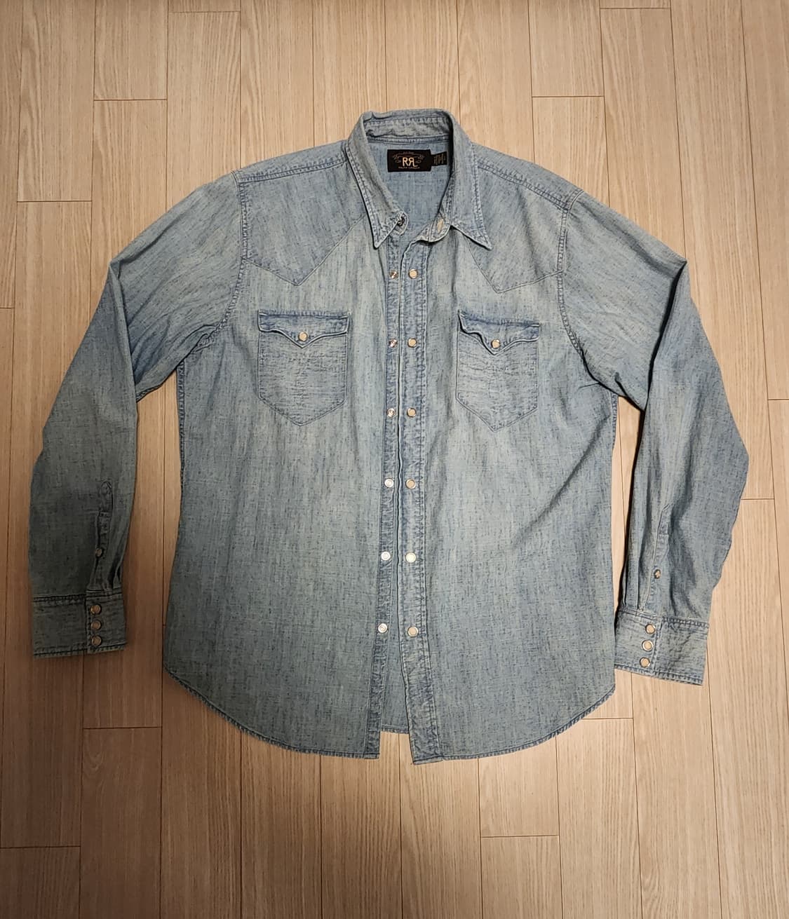 더블알엘 rrl 슬림핏 샴브레이 웨스턴 셔츠 L 상품이미지2