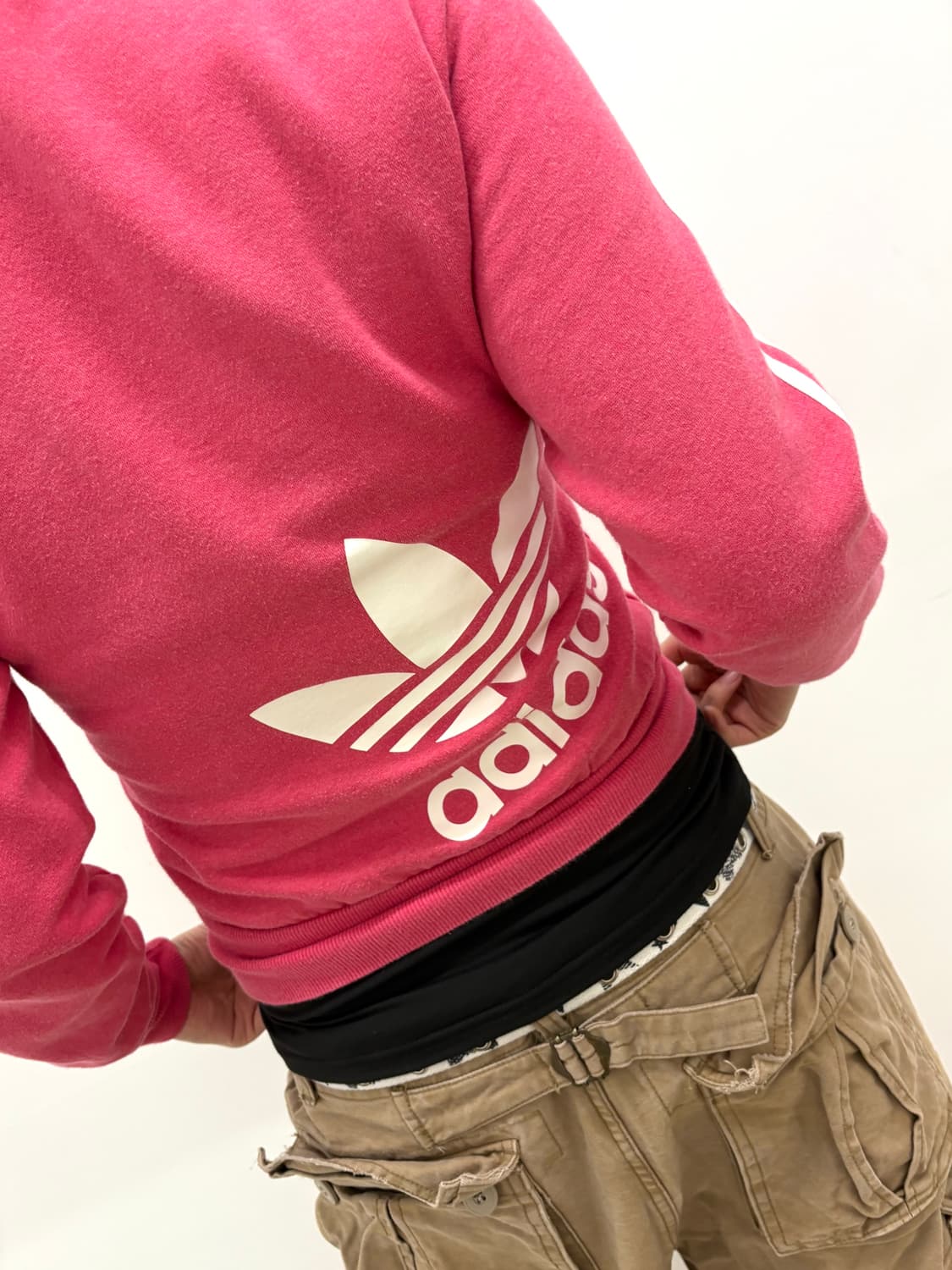 90'sAdidas 핑크 삼선 집업 상품이미지4