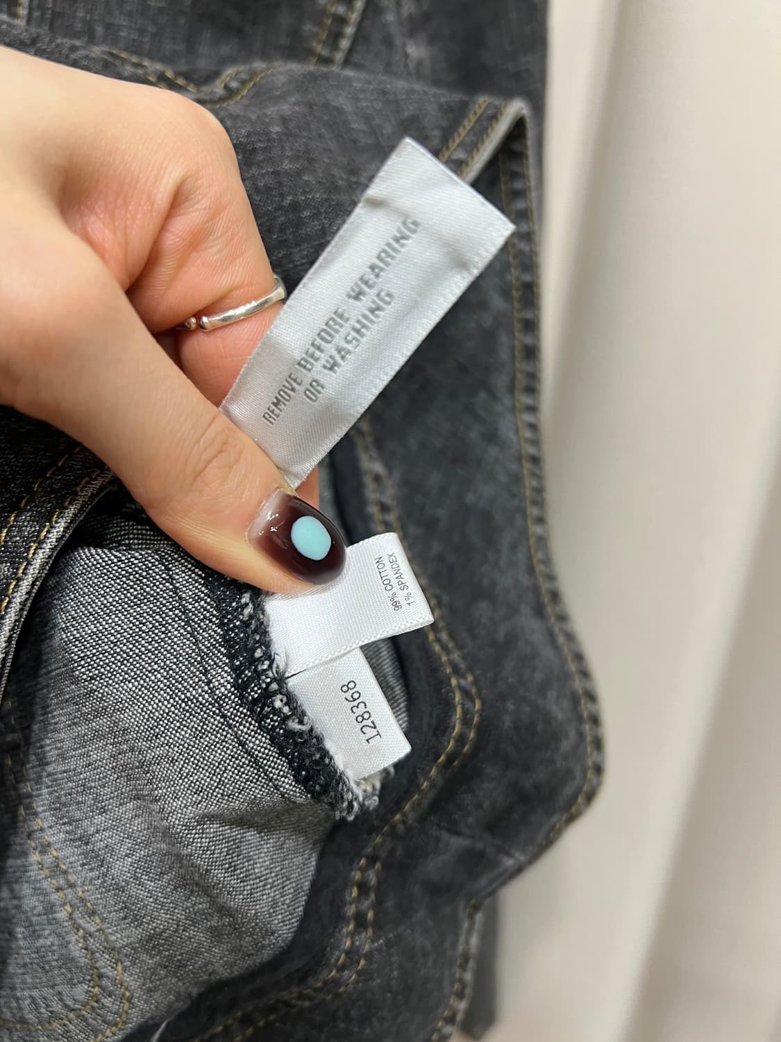 빈티지 여성 숄카라 데님 블레이저 자켓  상품이미지6