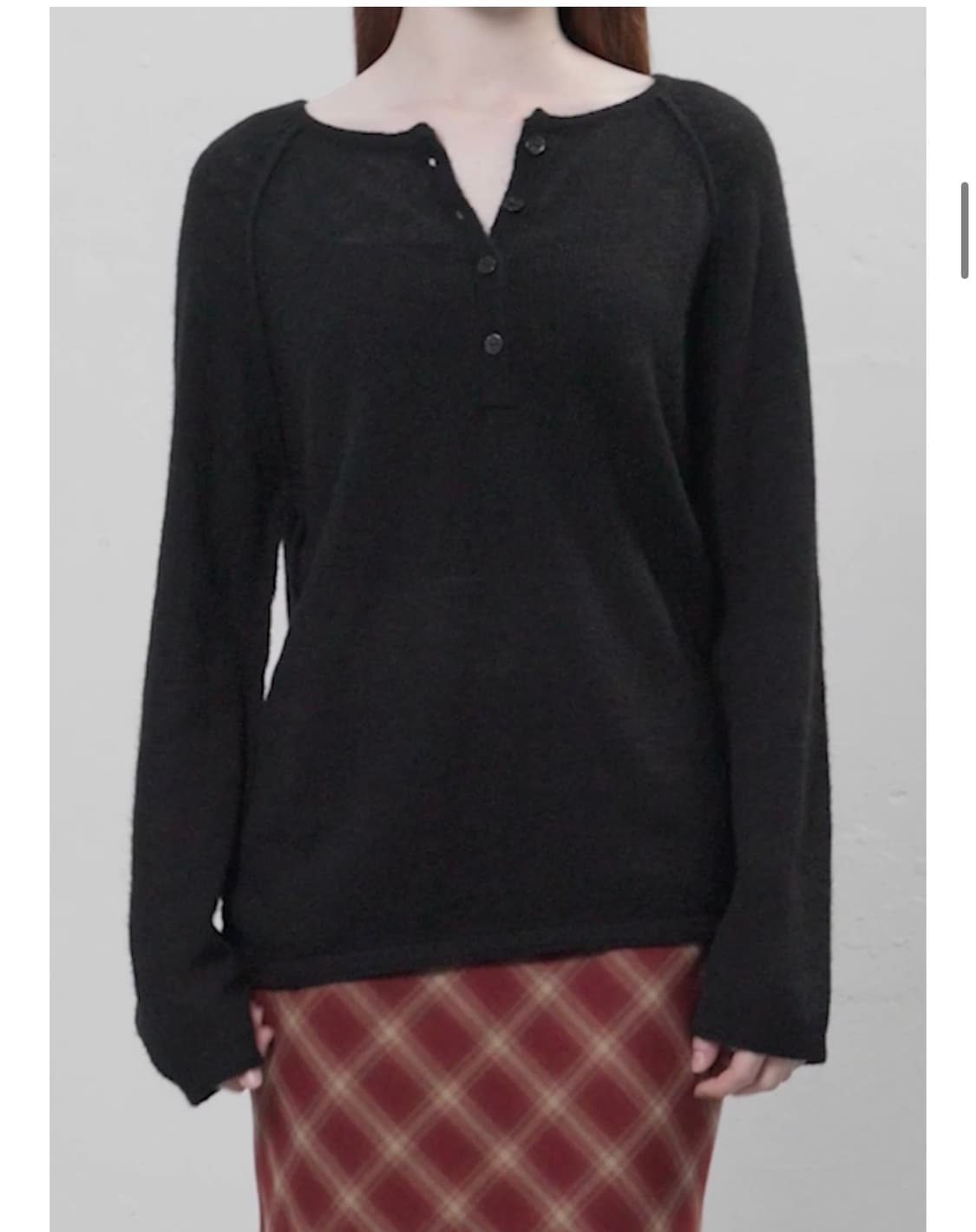 제너럴아이디어 울 시스루 티 상품이미지3