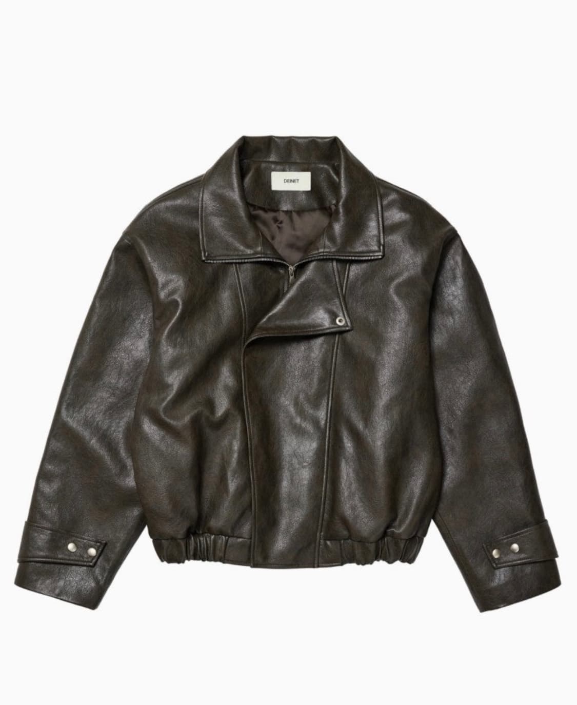 아이브 리즈 착용 / 다이닛 레더 봄버 자켓 브라운 상품이미지6