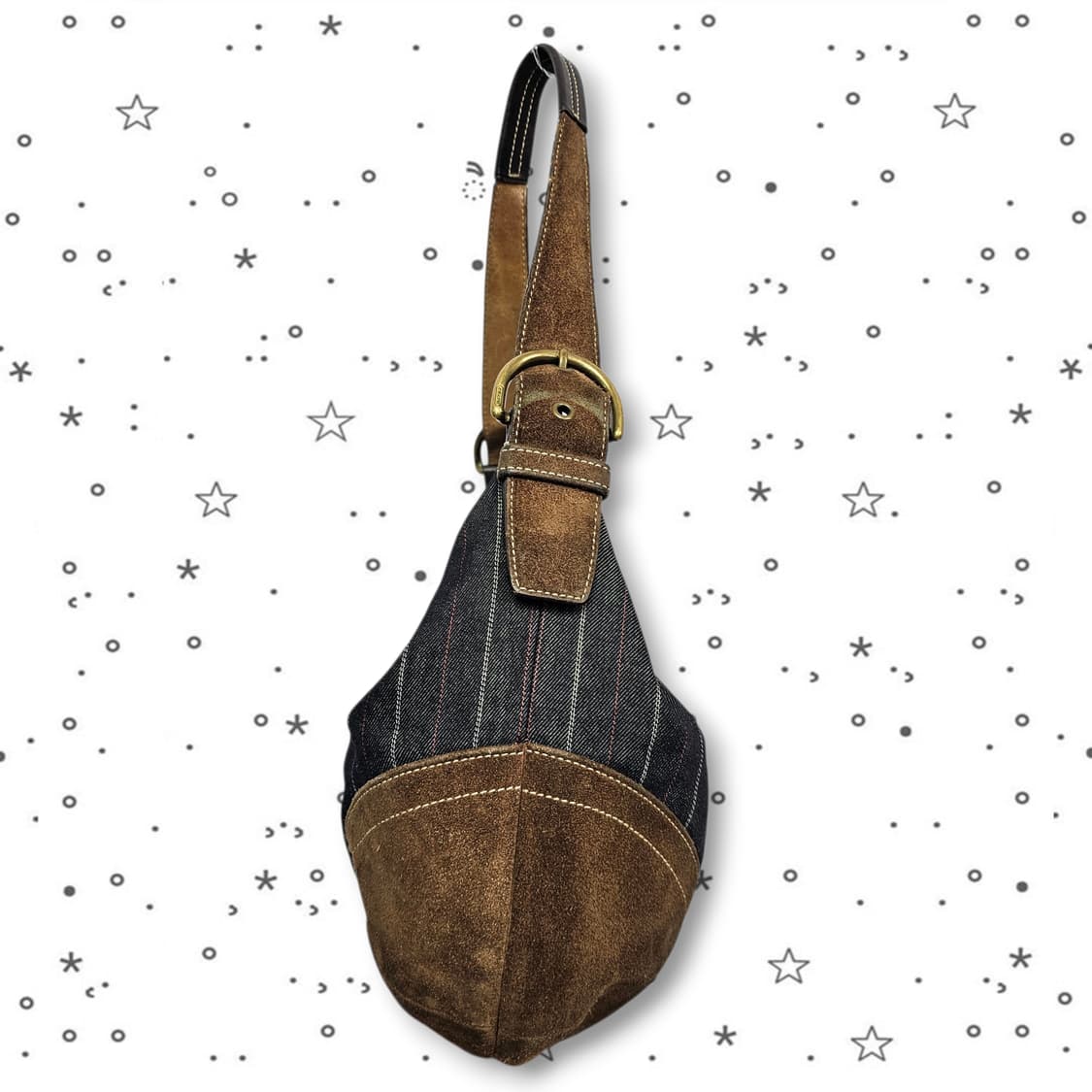 Coach 코치 데님 스웨이드 숄더백 상품이미지4