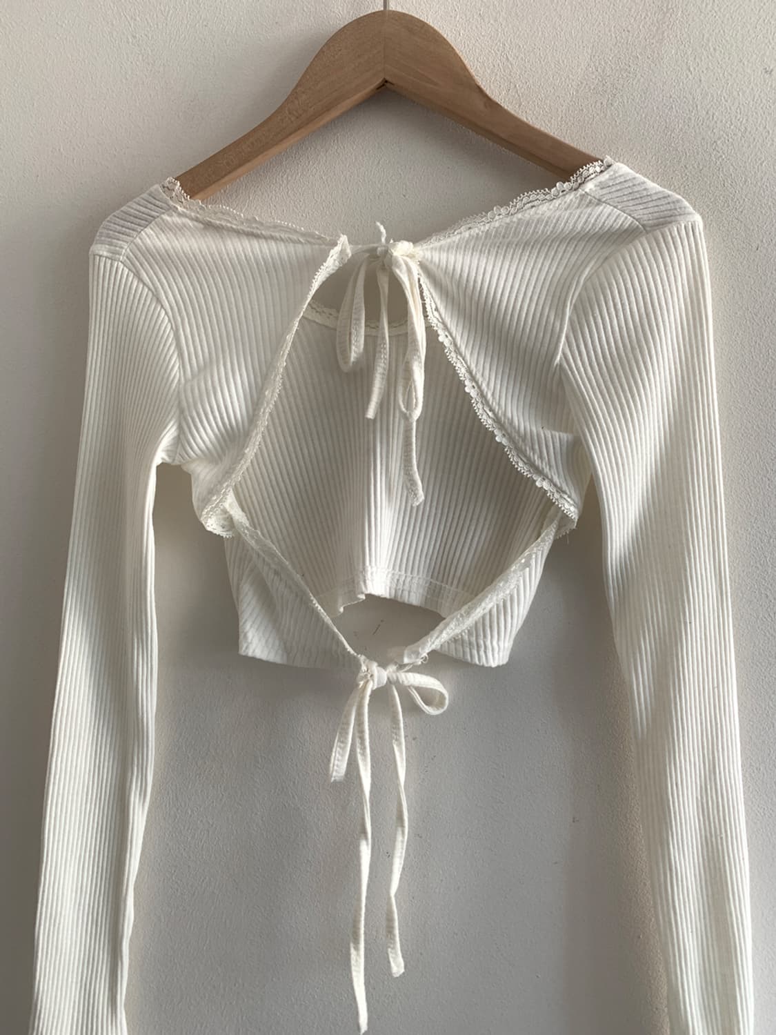 ack ribbon lace v neck t 상품이미지8