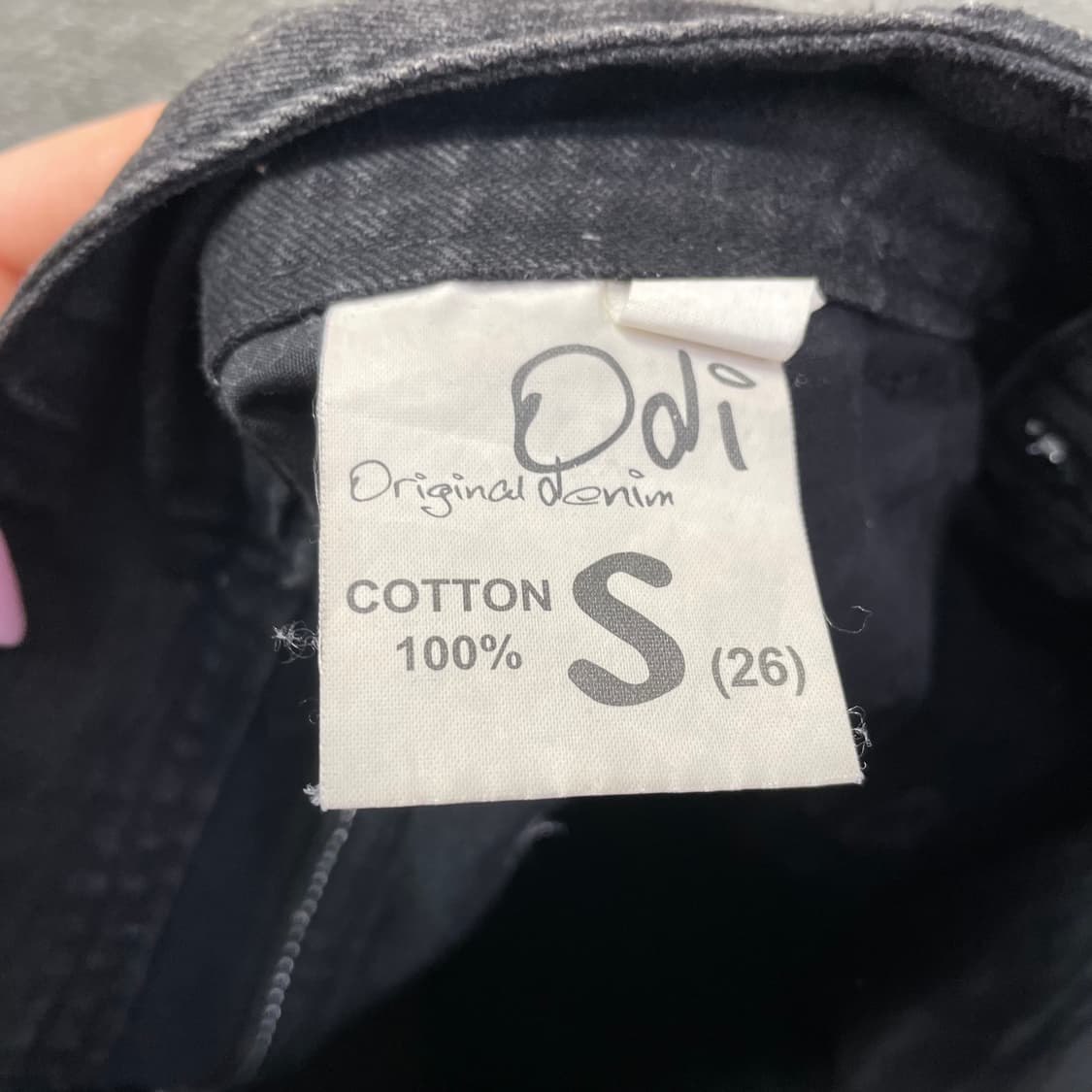 (26) 빈티지 흑청 큐빅 글리터자수 데미지 데님 스커트 S 상품이미지4