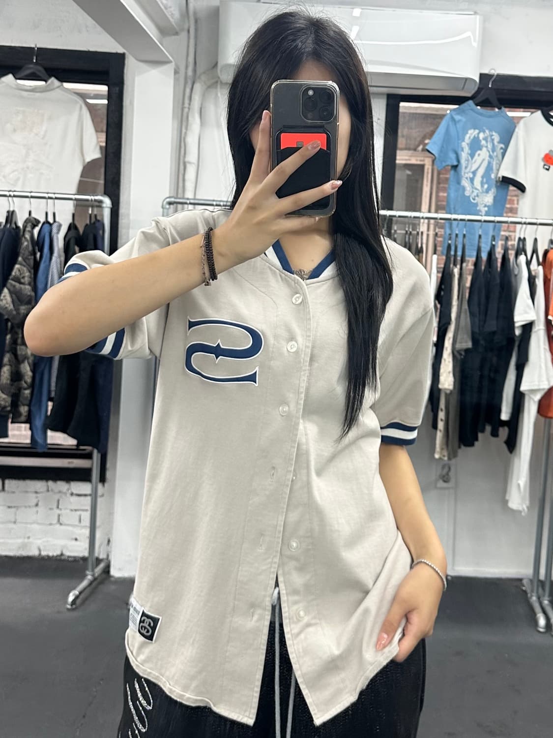 스투시 S로고 베이스볼 반팔 져지 상품이미지1