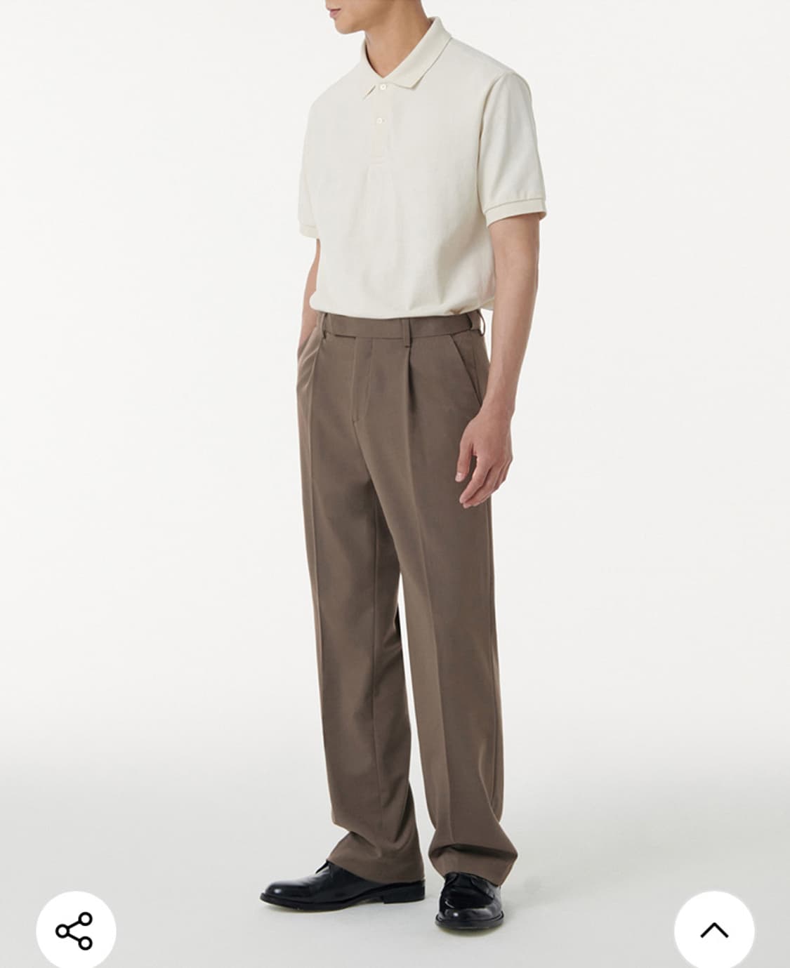 와이드 히든 밴딩 슬랙스(더스티 베이지) 상품이미지5