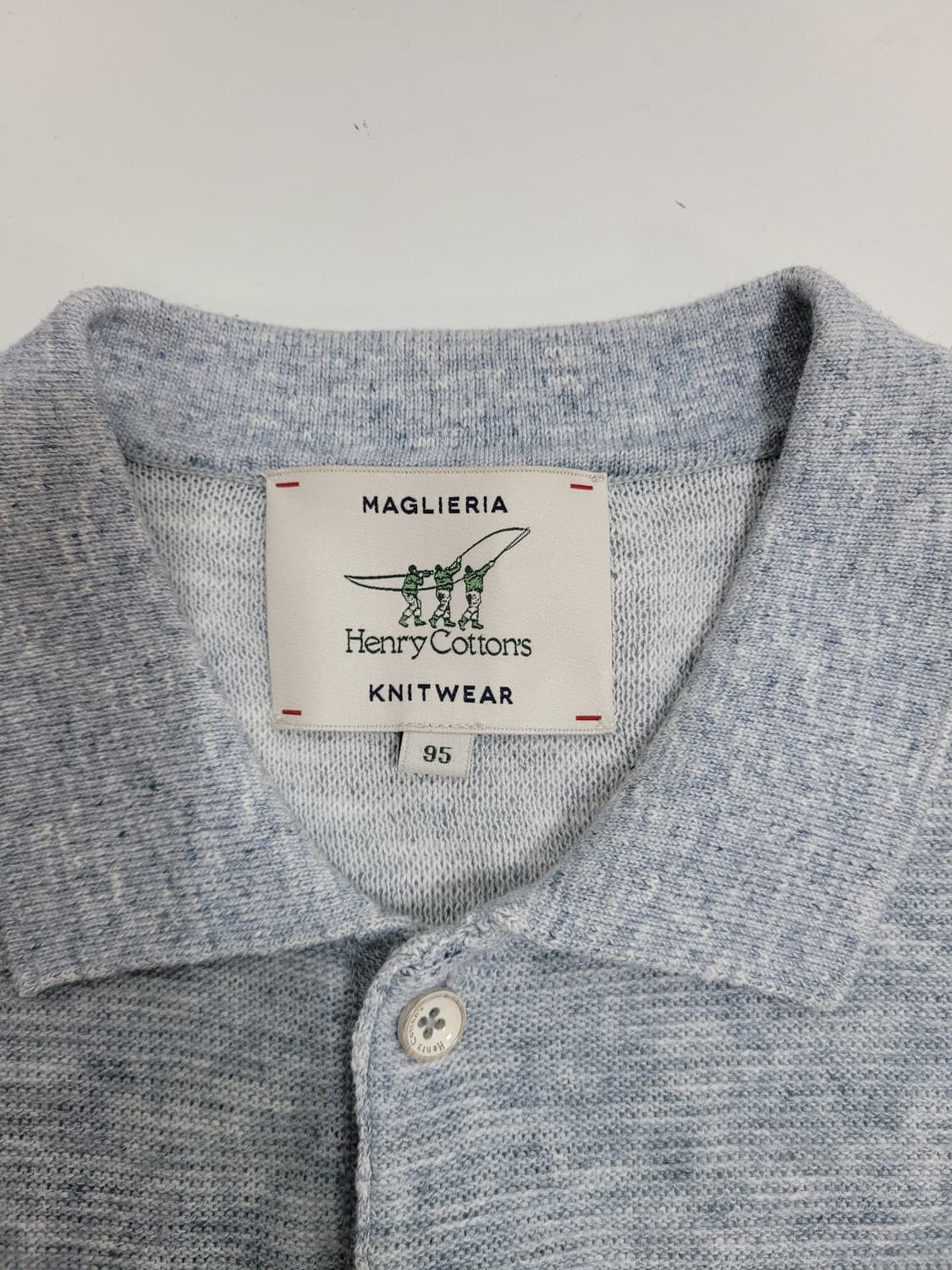 Henry Cottons 헨리코튼 칼라 티셔츠 / 남 95 스카이블루  상품이미지7