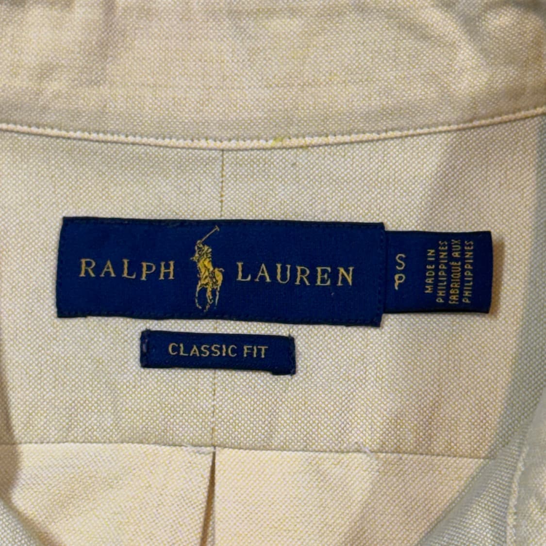 S) 폴로 랄프로렌 클래식핏 옥스포드 셔츠 옐로우 상품이미지6