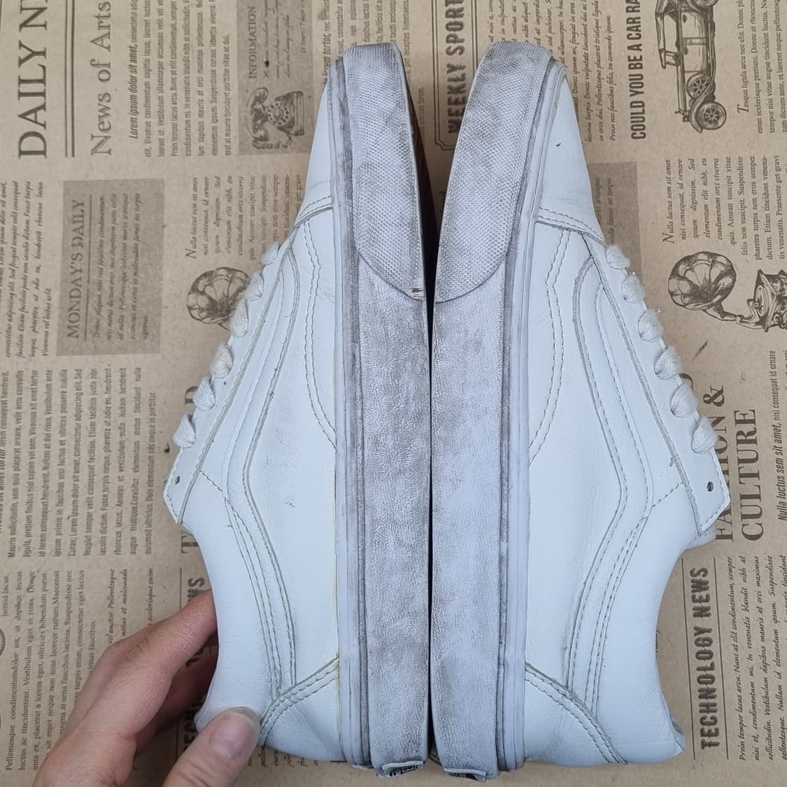 반스 올드스쿨 레더 여성스니커즈235  상품이미지5