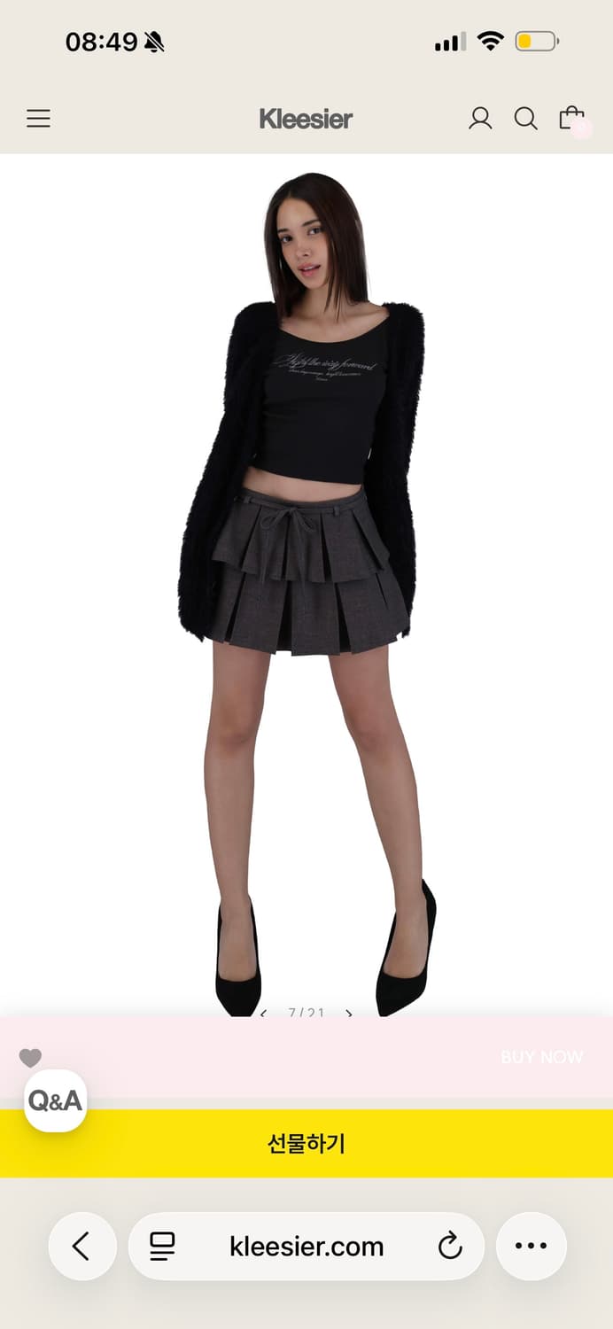 클리시어 슈가플럼 가디건 블랙 새상품 상품이미지1