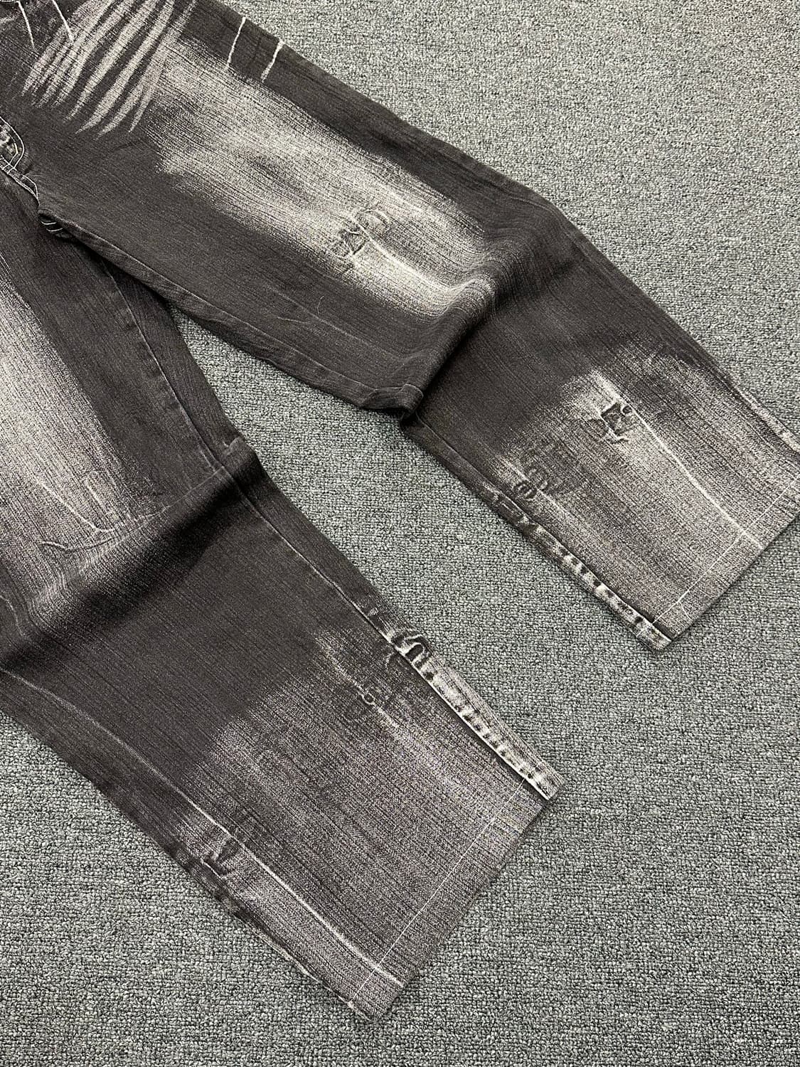 4L)Candid Keven 빈티지 포켓 드래곤 자수 흑청 힙합팬츠 상품이미지6