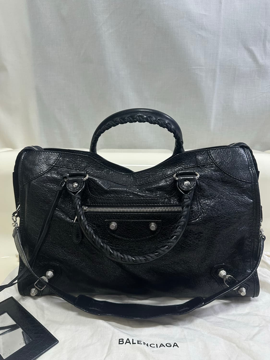 [A+ 정품] 발렌시아가 시티 모터백 미디움 블랙 상품이미지6