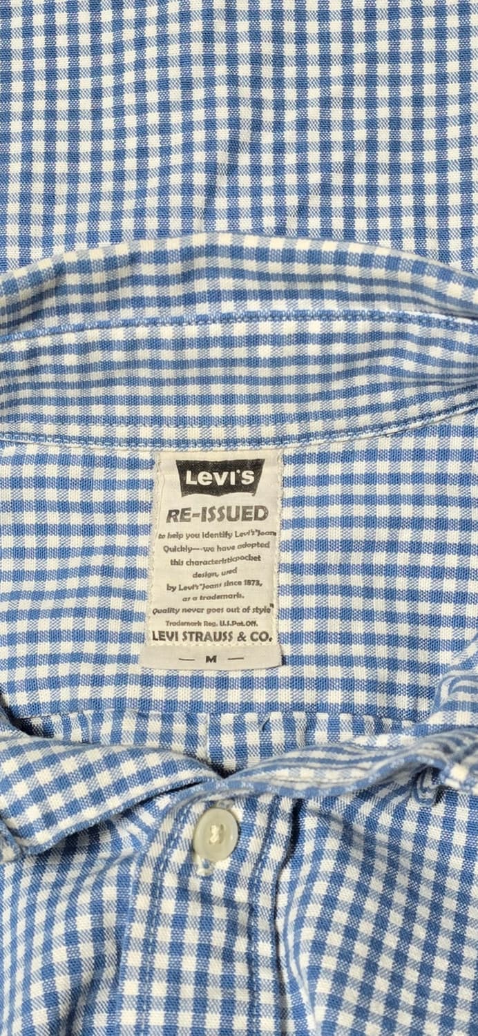 리바이스 여자 체크 반팔 셔츠 M 상품이미지3