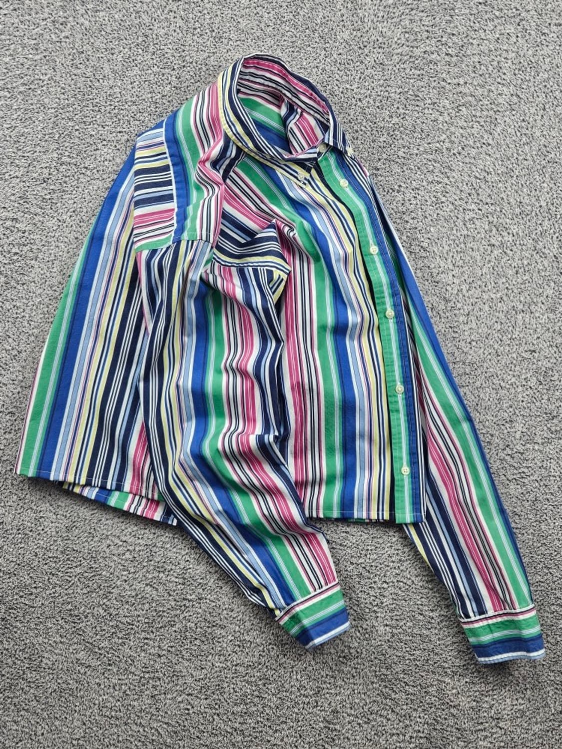 폴로랄프로렌 크롭 커스텀 멀티 스트라이프 셔츠 ( XL ) / 11666 상품이미지4