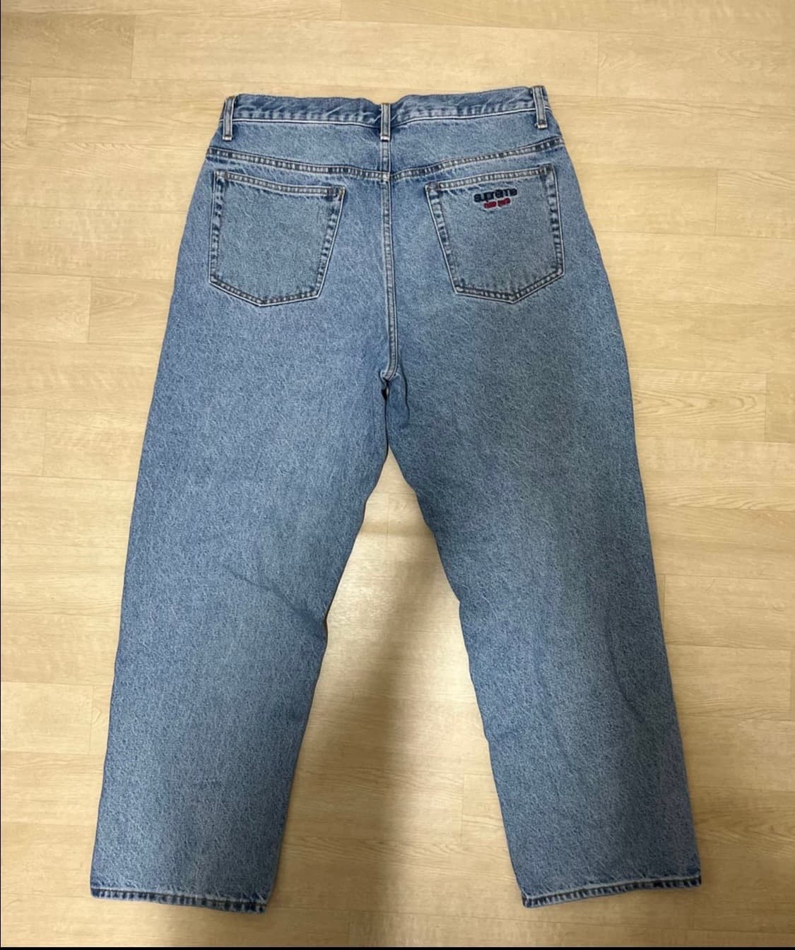 [25SS] 슈프림 배기진 데님 32size (자수 로고 / 극미중고) 상품이미지1