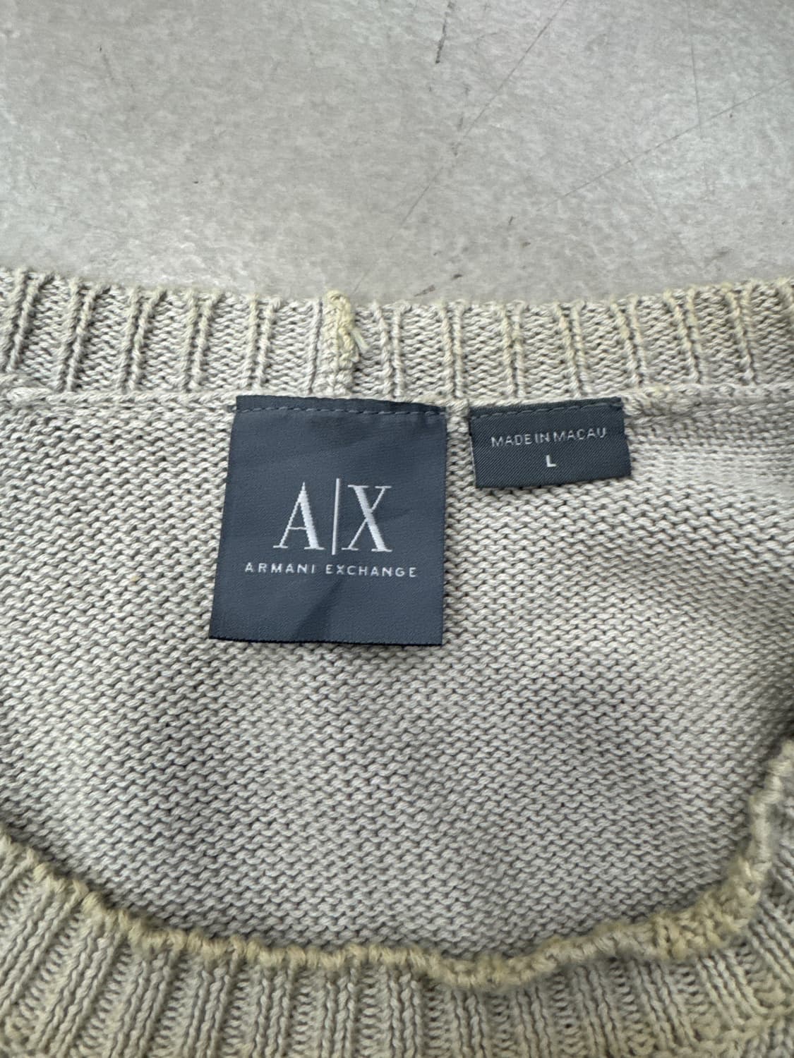 알마니 익스체인지 레터링 니트 L 상품이미지6