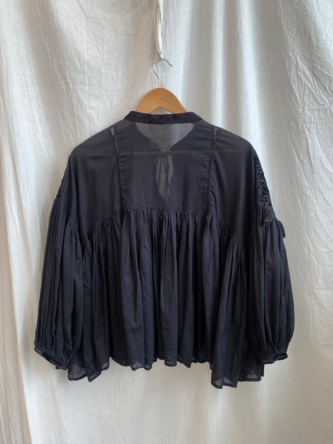 블랙 벨벳 블라우스(F) 상품이미지7