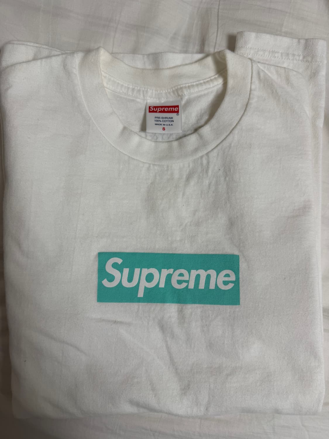 슈프림x티파니 앤 코 박스로고 반팔S 상품이미지1