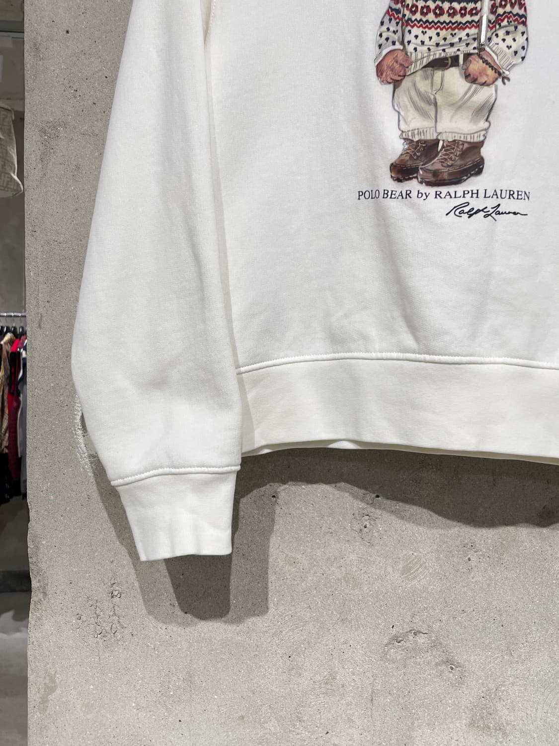 폴로 랄프로렌 아이보리 폴로 베어 플리스 후디 상품이미지4