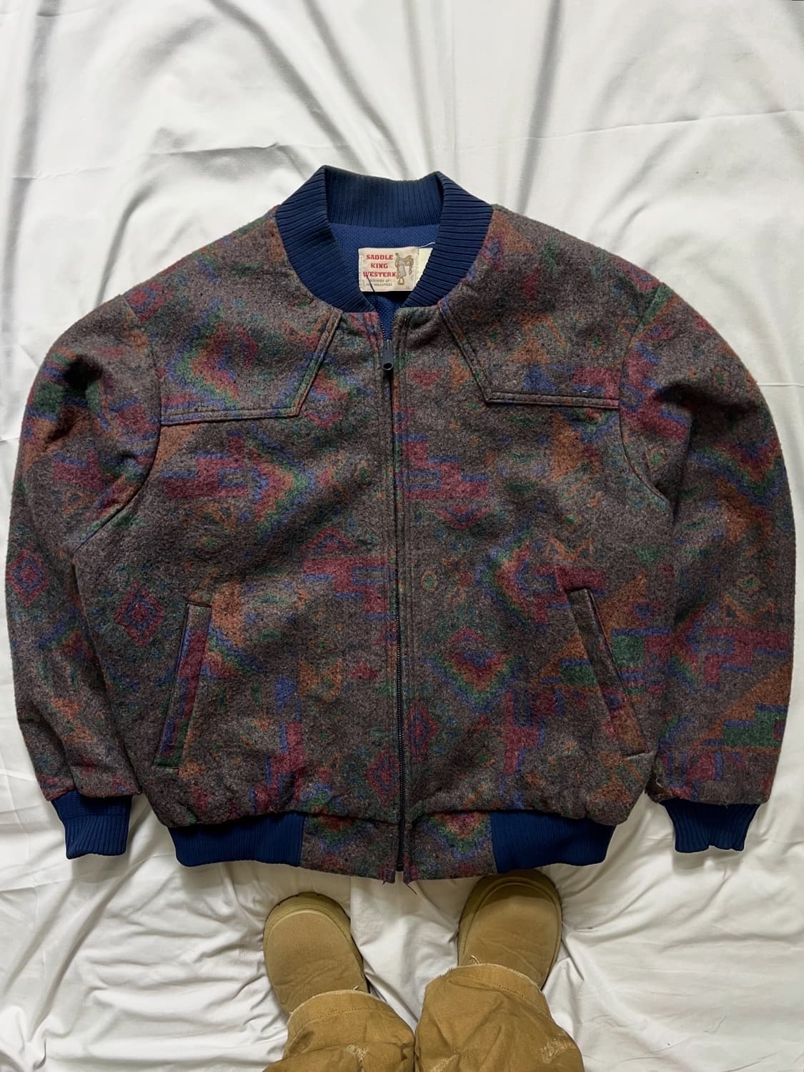 90s Saddle King 웨스턴 아즈텍 자켓 상품이미지1
