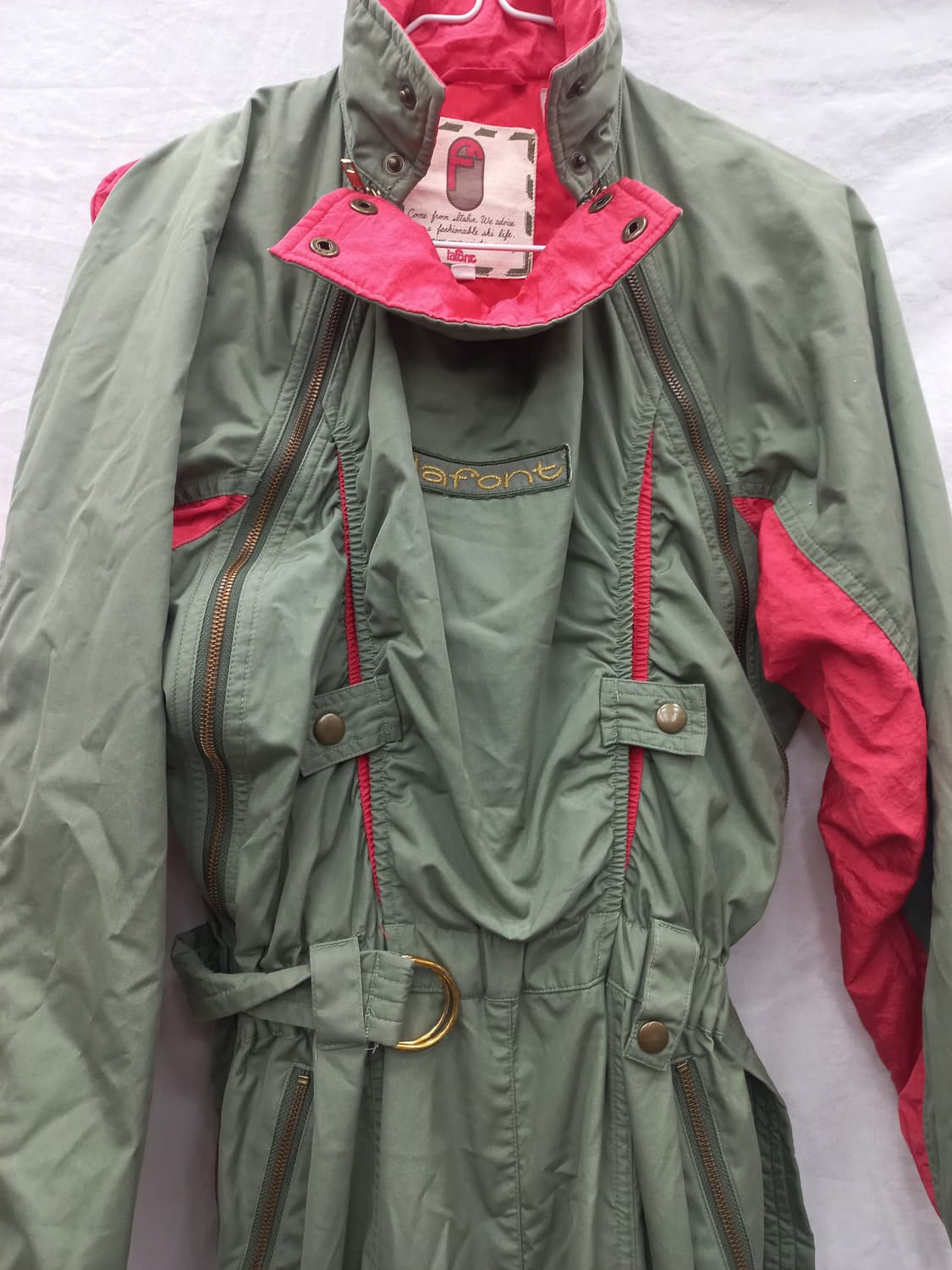 라포네 스키 점프수트 L (100) 올리브/레드 상품이미지5