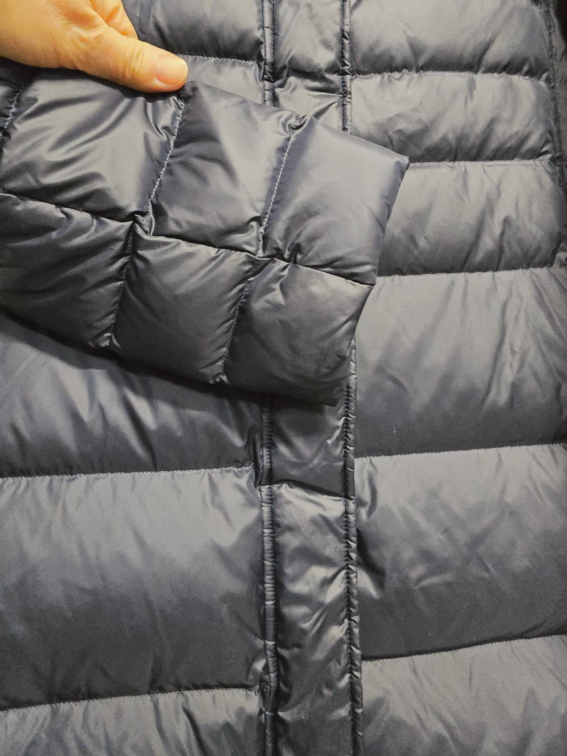 샤트렌 네이비 롱 다운패딩 코트100 상품이미지4