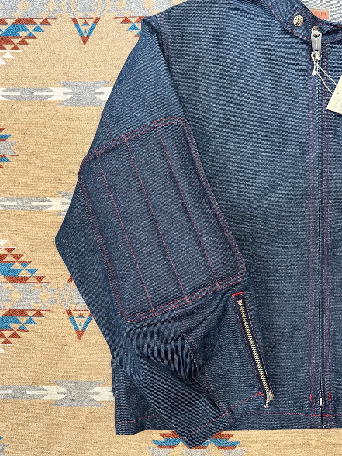 [3][L] 캐피탈 14온즈 데님 토도테레노 모토크로스 자켓 인디고 상품이미지2