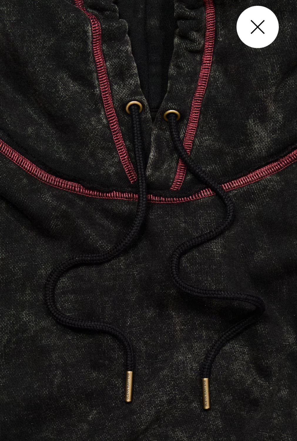 M) 에이치앤엠 x 글렌 마틴스 후드 후드티 다크 브라운 h&m 상품이미지8