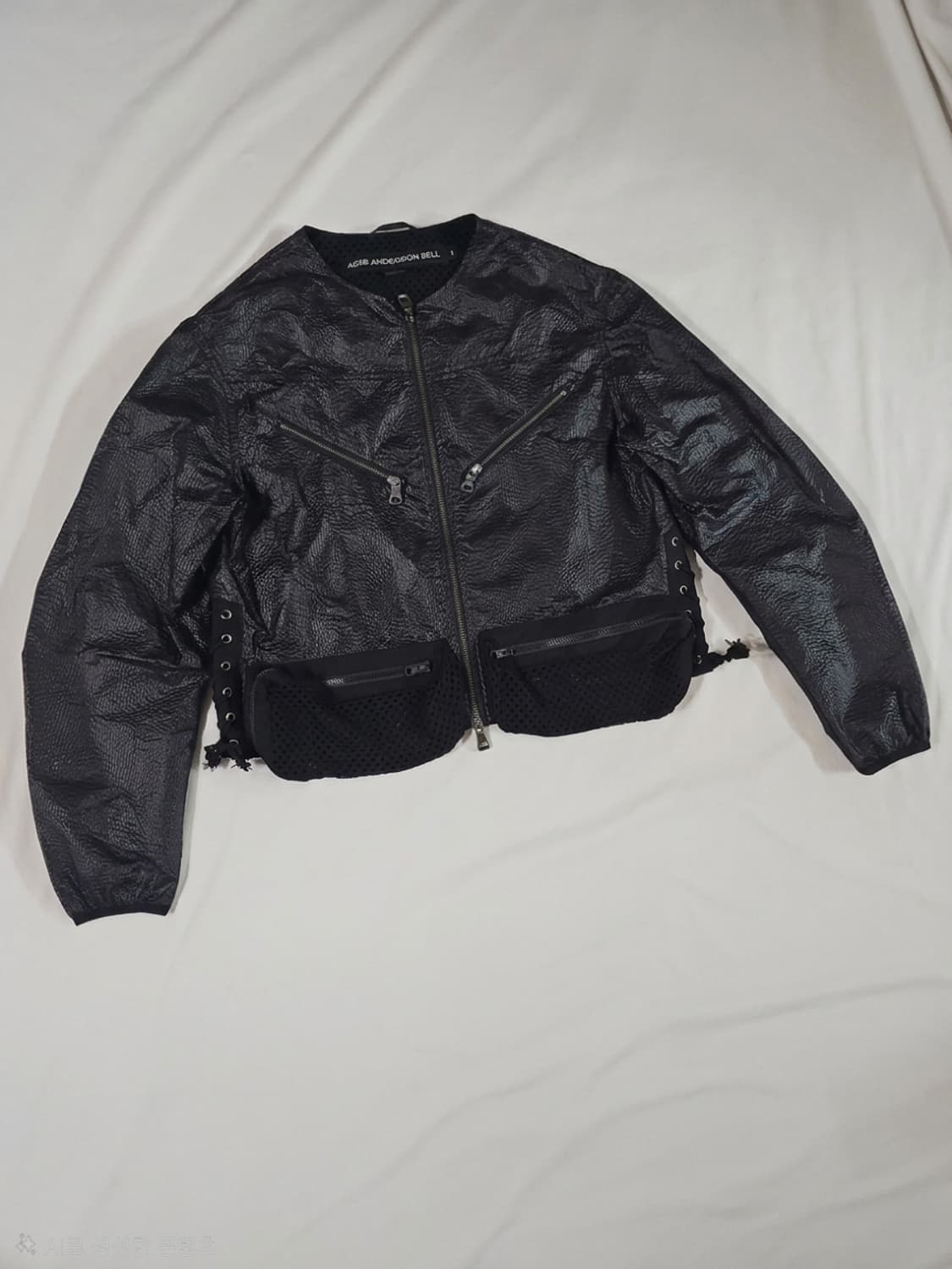 [s] 앤더슨벨 컨벡스 카라리스 크롭 재킷 자켓 바람막이 윈드러너 점퍼 상품이미지5