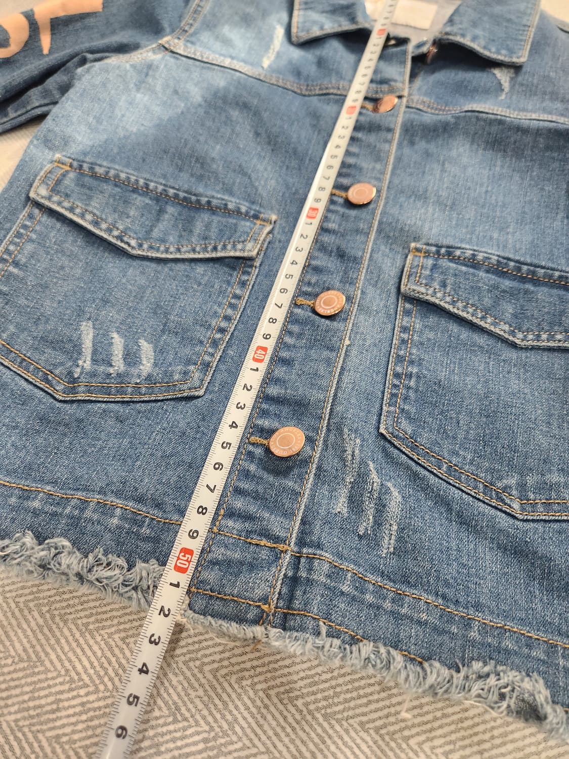 [80] 게스 Vintage 데님 자켓 청자켓 프린팅 상품이미지5