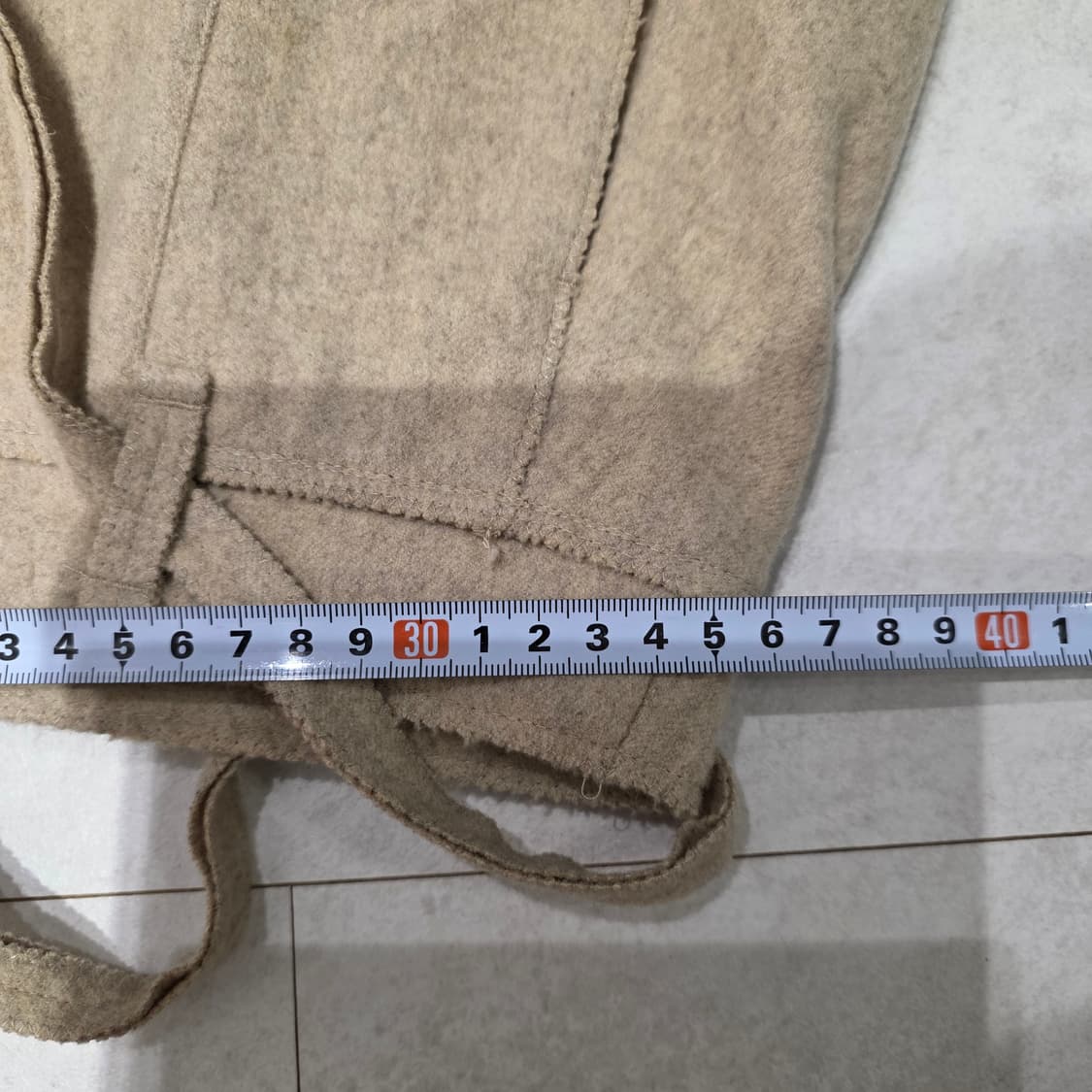 마인 울 혼방 벨트 스커트 베이지 64-94 상품이미지9