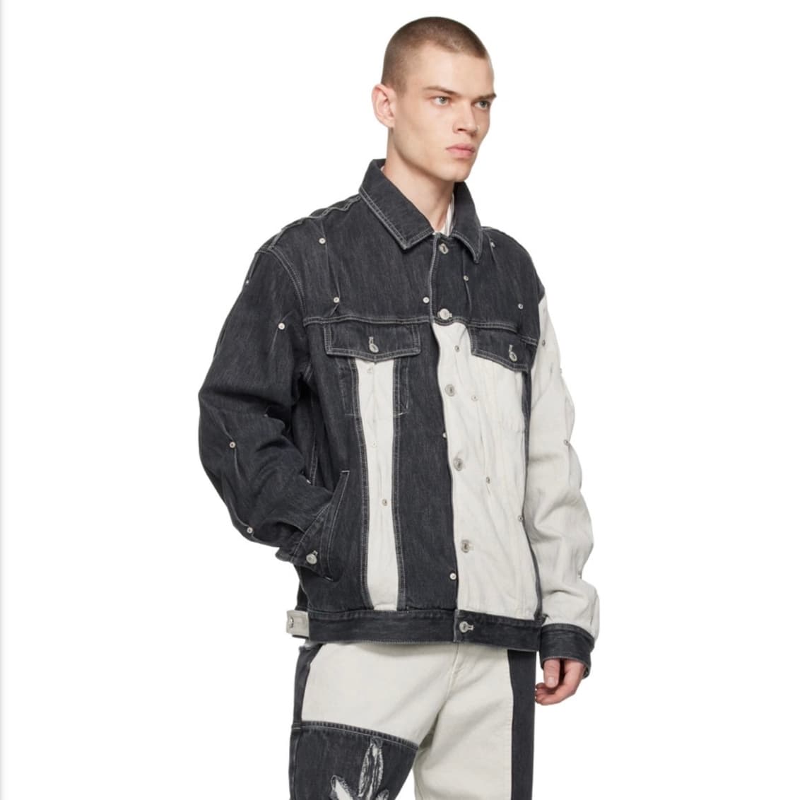 쿠시코크 멀티 리벳 데님 자켓 바이컬러 M  상품이미지1