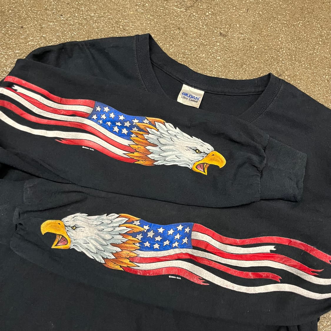 빈티지 바이크 프린팅 롱슬리브 (100-105) 상품이미지3